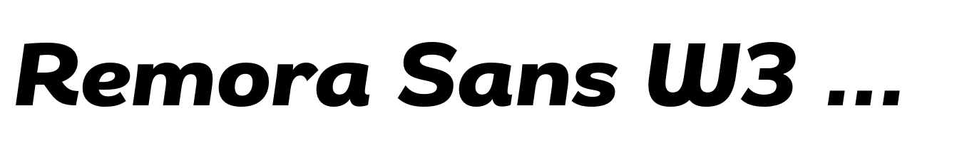 Remora Sans W3 Bold Italic